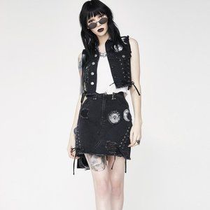 🆕Killstar "Phased Out" Lace-Up Skirt